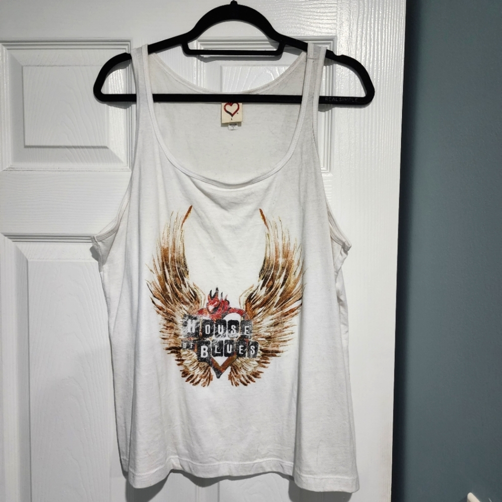 House of Blues white L tank top